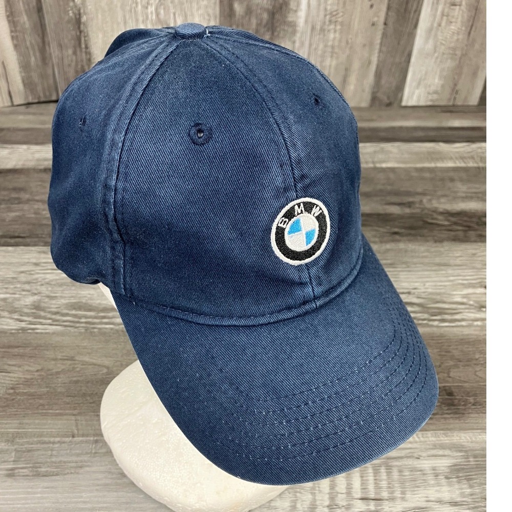 BMW Logo Baseball Cap Navy Blue Octagon Merchandise Adjustable Strapback Hat